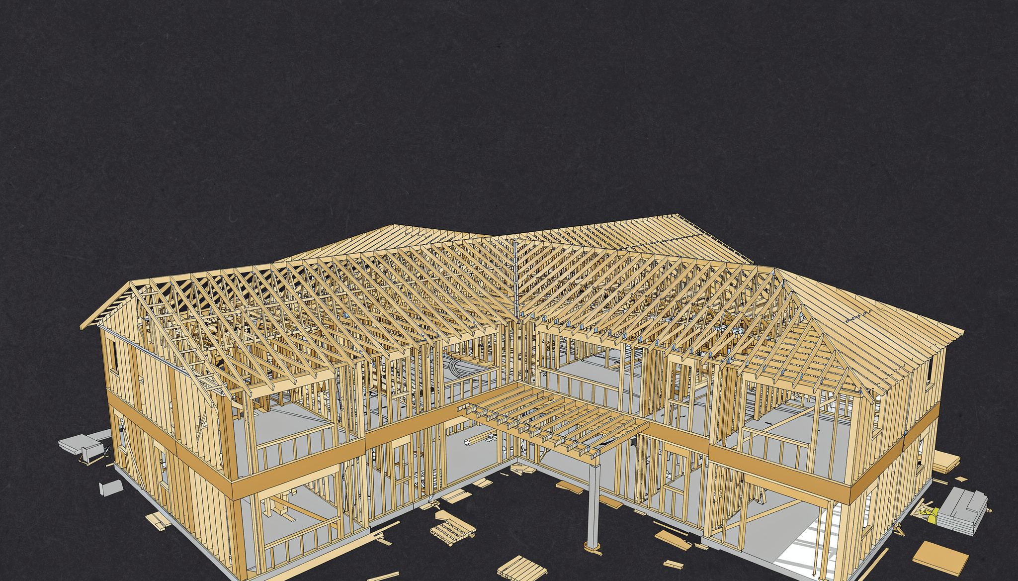 3D BIM model coordinated with manufacturer shop drawings